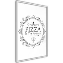 Juliste Artgeist Pizza is the Answer, kehyksillä, eri kokoja
