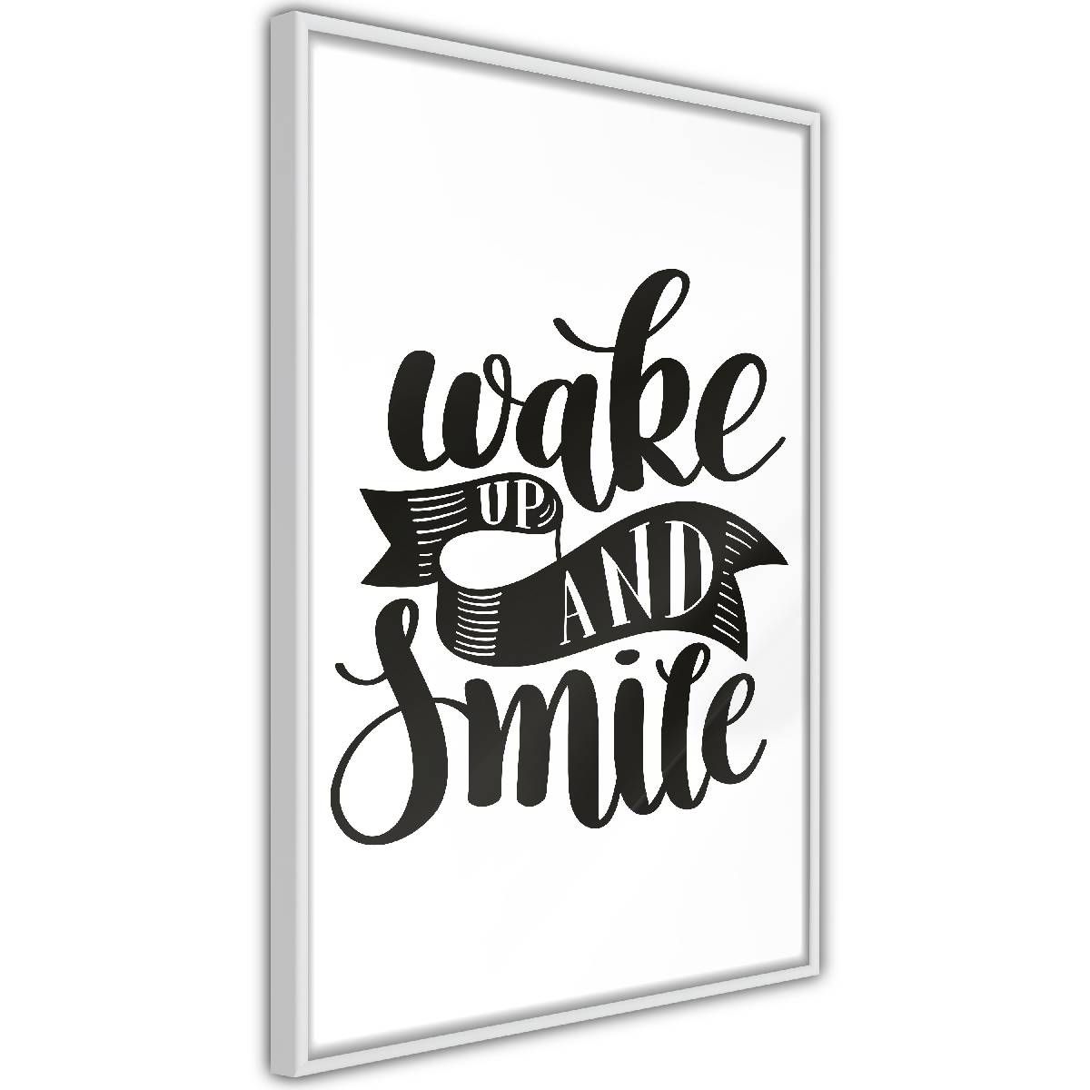 Juliste Artgeist Wake up and Smile, musta kehys, 30x20cm
