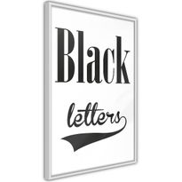 Juliste Artgeist Black Letters, kehyksillä, eri kokoja