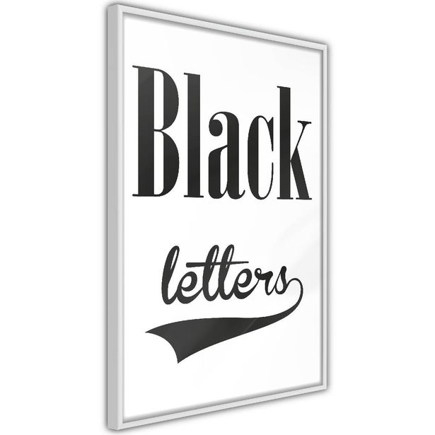 Juliste Artgeist Black Letters, kehyksillä, eri kokoja