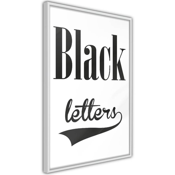 Juliste Artgeist Black Letters, kehyksillä, eri kokoja