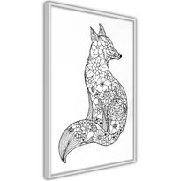 Juliste Artgeist Flower Fox, kehyksillä, eri kokoja