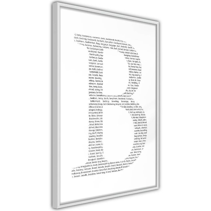 Juliste Artgeist Letter B, kehyksillä, eri kokoja