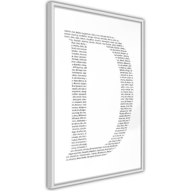 Juliste Artgeist Letter D, kehyksillä, eri kokoja
