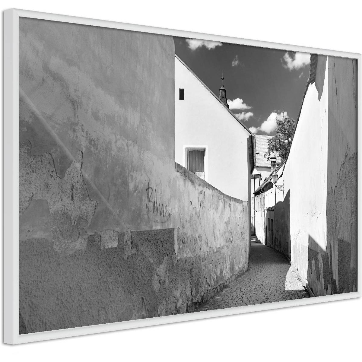 Juliste Artgeist Narrow Street, kullanvärinen kehys, 30x45cm