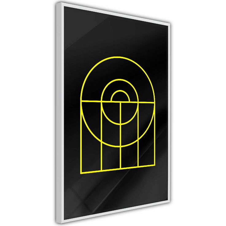 Juliste Artgeist Black Geometry, kehyksillä, eri kokoja