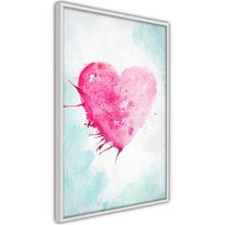 Juliste Artgeist Watercolour Heart, kehyksillä, eri kokoja