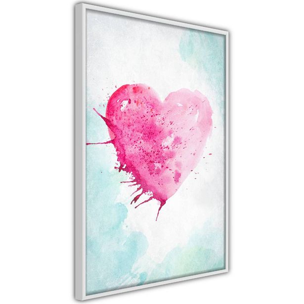 Juliste Artgeist Watercolour Heart, kehyksillä, eri kokoja
