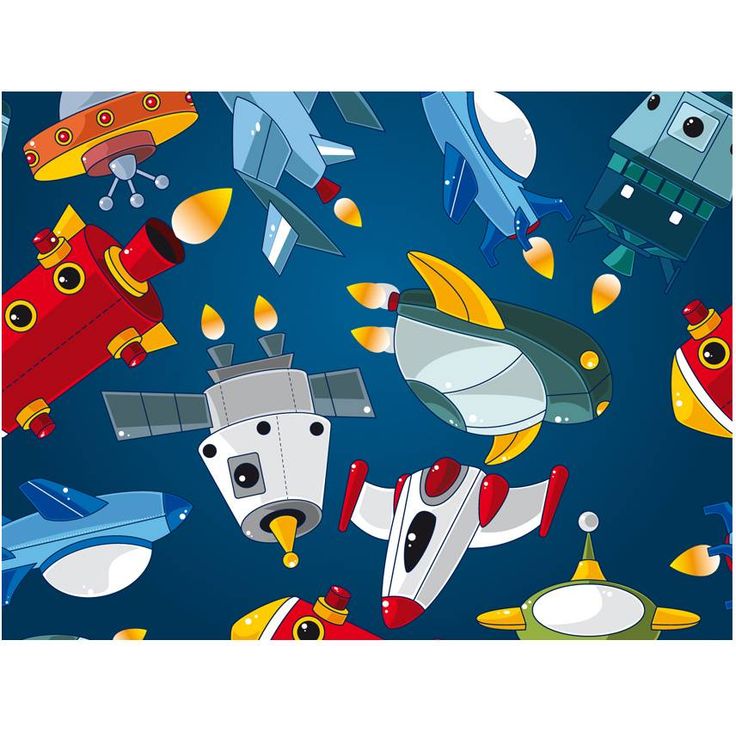 Lastenhuoneen tapetti Artgeist Spaceships, eri kokoja