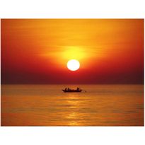 Maisematapetti Artgeist Kalalla auringonlaskussa, eri kokoja