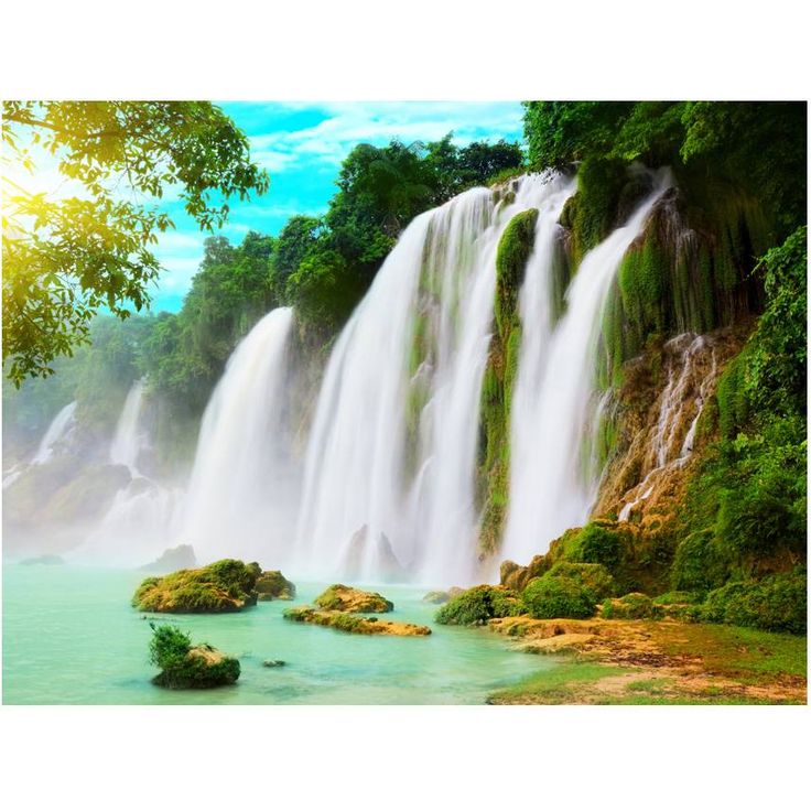 Kuvatapetti Artgeist Detian - waterfall, China, eri kokoja