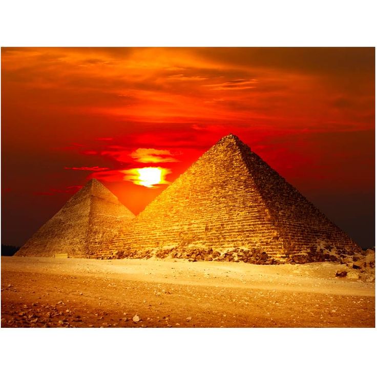 Kuvatapetti Artgeist Giza Necropolis - Sunset, eri kokoja