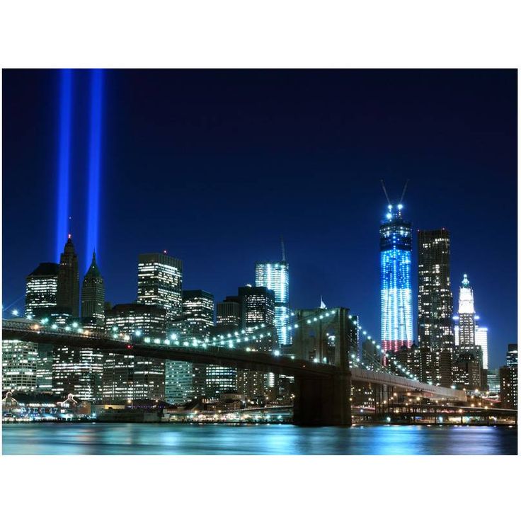Kuvatapetti Artgeist Floodlights over NYC, eri kokoja