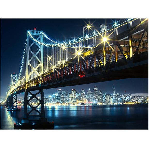 Kuvatapetti Artgeist Bay Bridge yöllä, eri kokoja