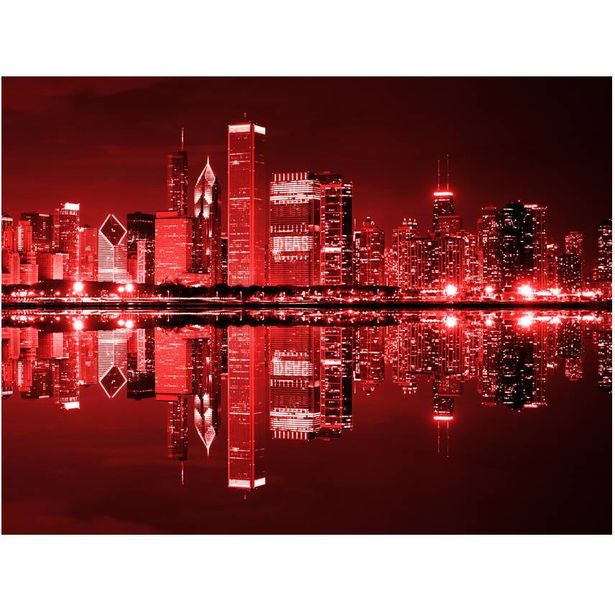 Kuvatapetti Artgeist Viininvärinen Chicago, eri kokoja