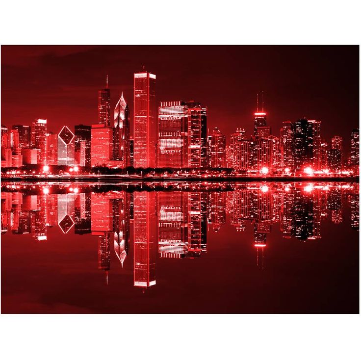 Kuvatapetti Artgeist Viininvärinen Chicago, eri kokoja