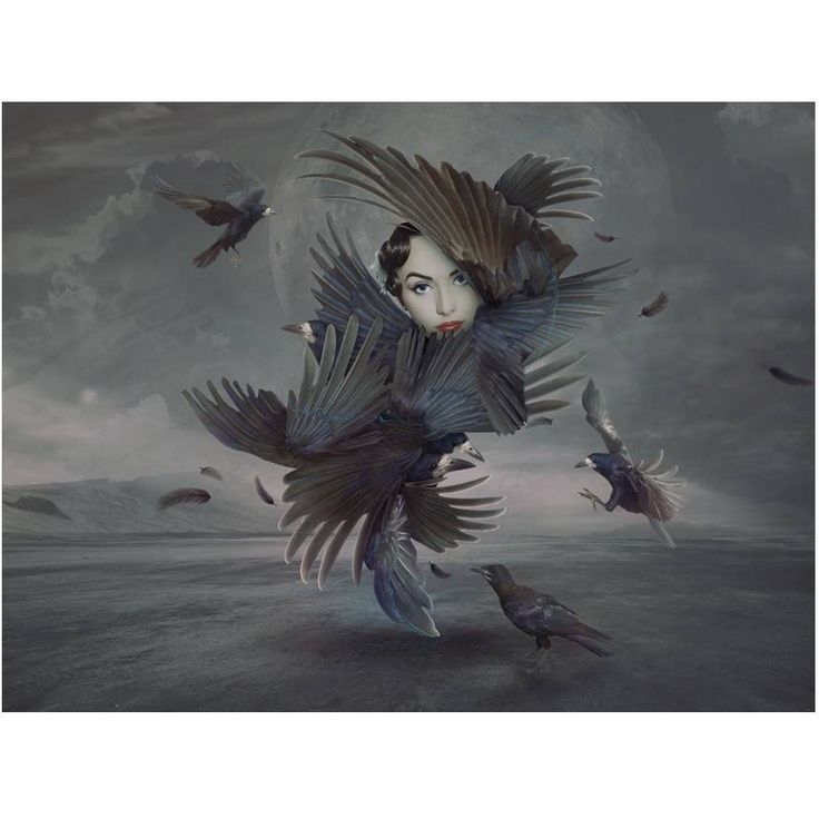 Kuvatapetti Artgeist Bird Woman, eri kokoja