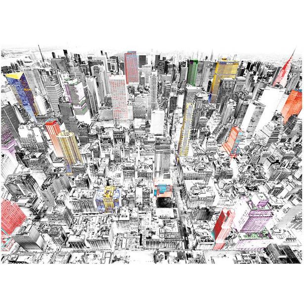 Kuvatapetti Artgeist Sketch of New York, eri kokoja