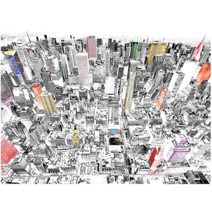 Kuvatapetti Artgeist Sketch of New York, eri kokoja