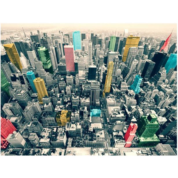 Kuvatapetti Artgeist New Yorkin värikkäitä heijastuksia, eri kokoja