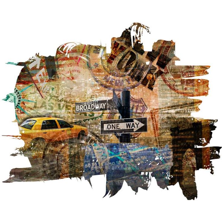Kuvatapetti Artgeist New York collage, eri kokoja