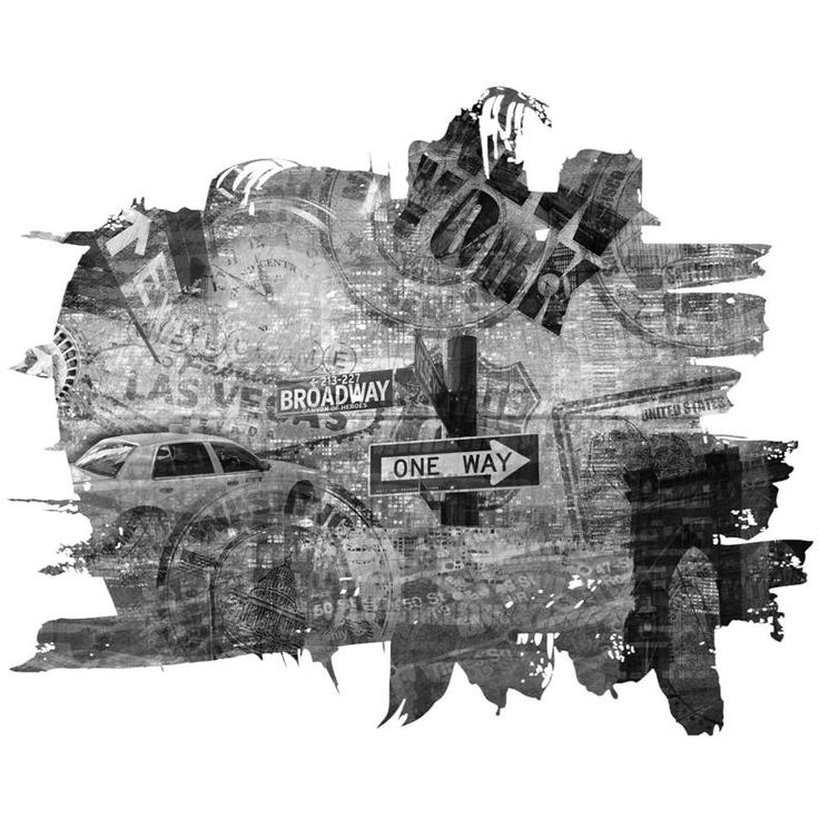 Kuvatapetti Artgeist Black and white New York collage, eri kokoja