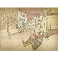 Maisematapetti Artgeist Gondolas in Venice, eri kokoja