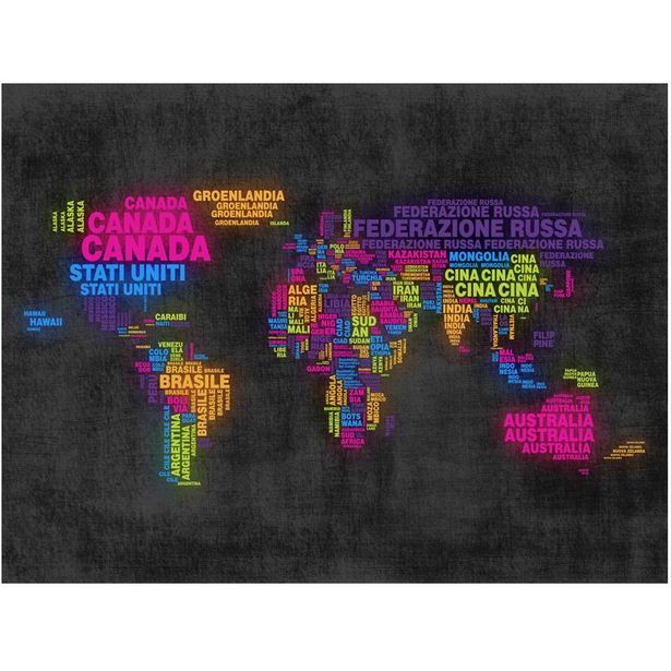 Kuvatapetti Artgeist Italian map - colorful, eri kokoja