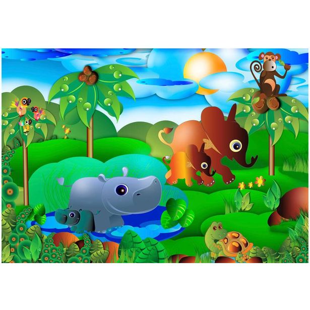 Kuvatapetti Artgeist Animal family, eri kokoja