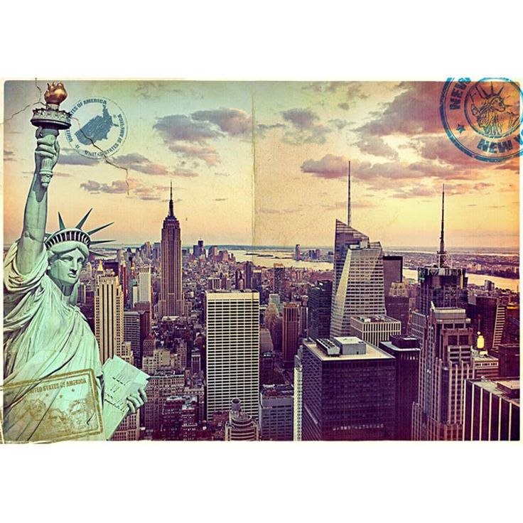 Kuvatapetti Artgeist Postcard from New York, eri kokoja