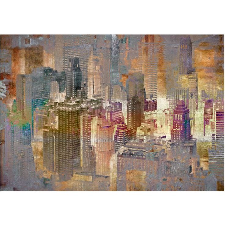 Kuvatapetti Artgeist City ​​in the mist, eri kokoja