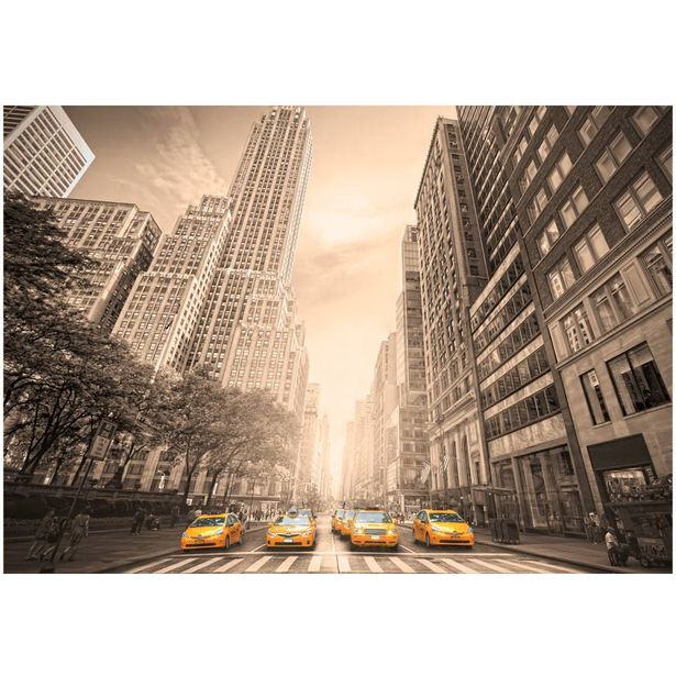 Kuvatapetti Artgeist New York taxi in sepia, eri kokoja