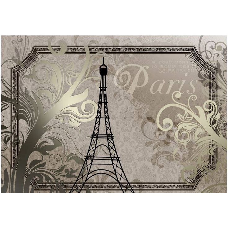 Kuvatapetti Artgeist Vintage Paris - gold, eri kokoja