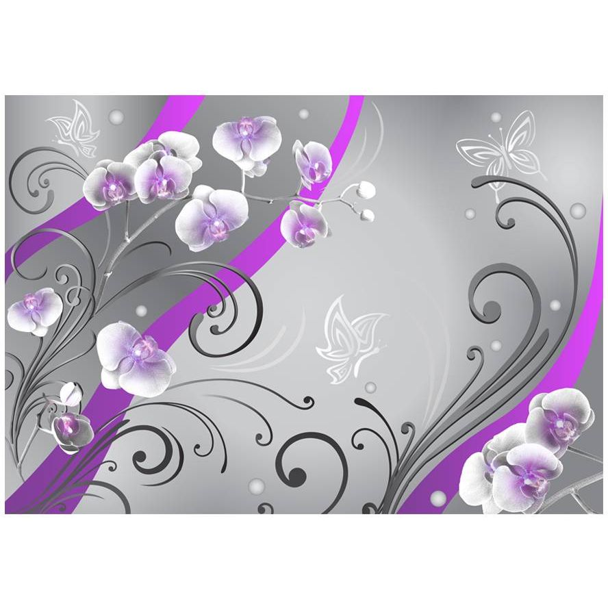 Kuvatapetti Artgeist Purple orchids - variation, 280x400cm