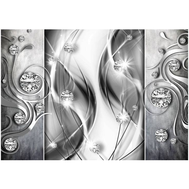 Kuvatapetti Artgeist Diamonds in Silver, eri kokoja