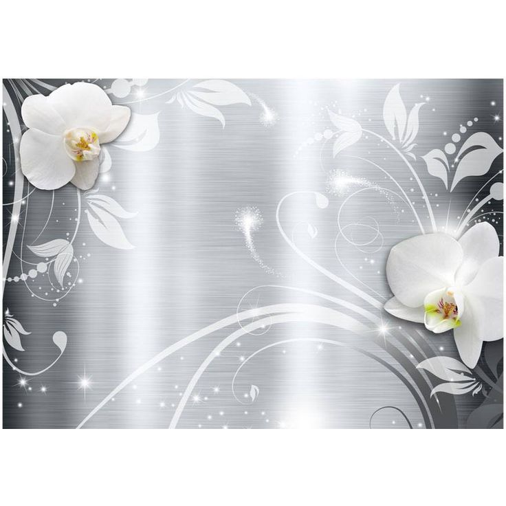 Kuvatapetti Artgeist Orchids on steel, eri kokoja