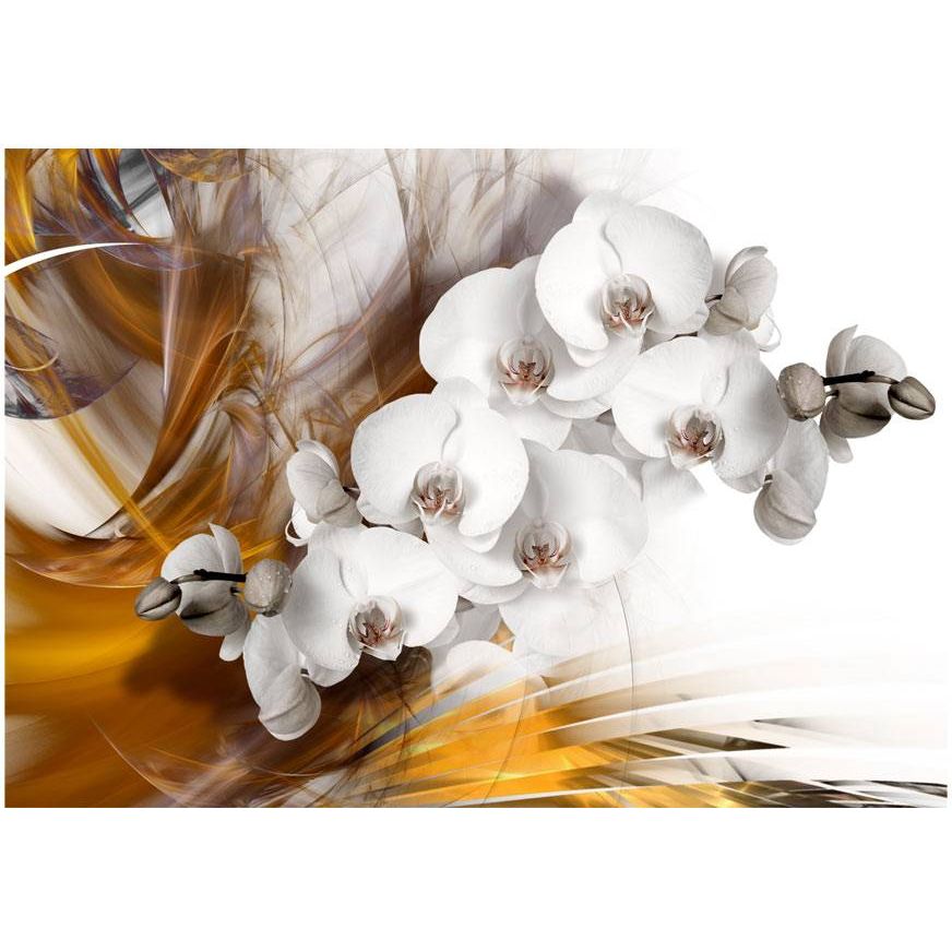 Kuvatapetti Artgeist Orchid on fire, 140x200cm, oranssi
