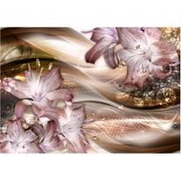 Kuvatapetti Artgeist Lilies on the Wave Brown, eri kokoja