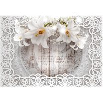 Kuvatapetti Artgeist Lilies and Wooden Background, eri kokoja