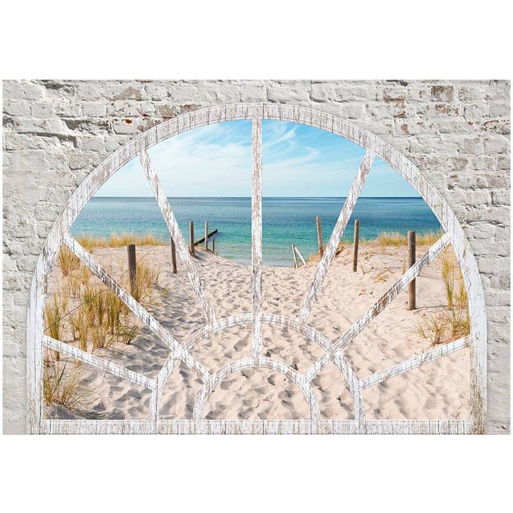 Kuvatapetti Artgeist Window View - Beach, eri kokoja