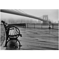 Maisematapetti Artgeist A Foggy Day on the Brooklyn Bridge, eri kokoja