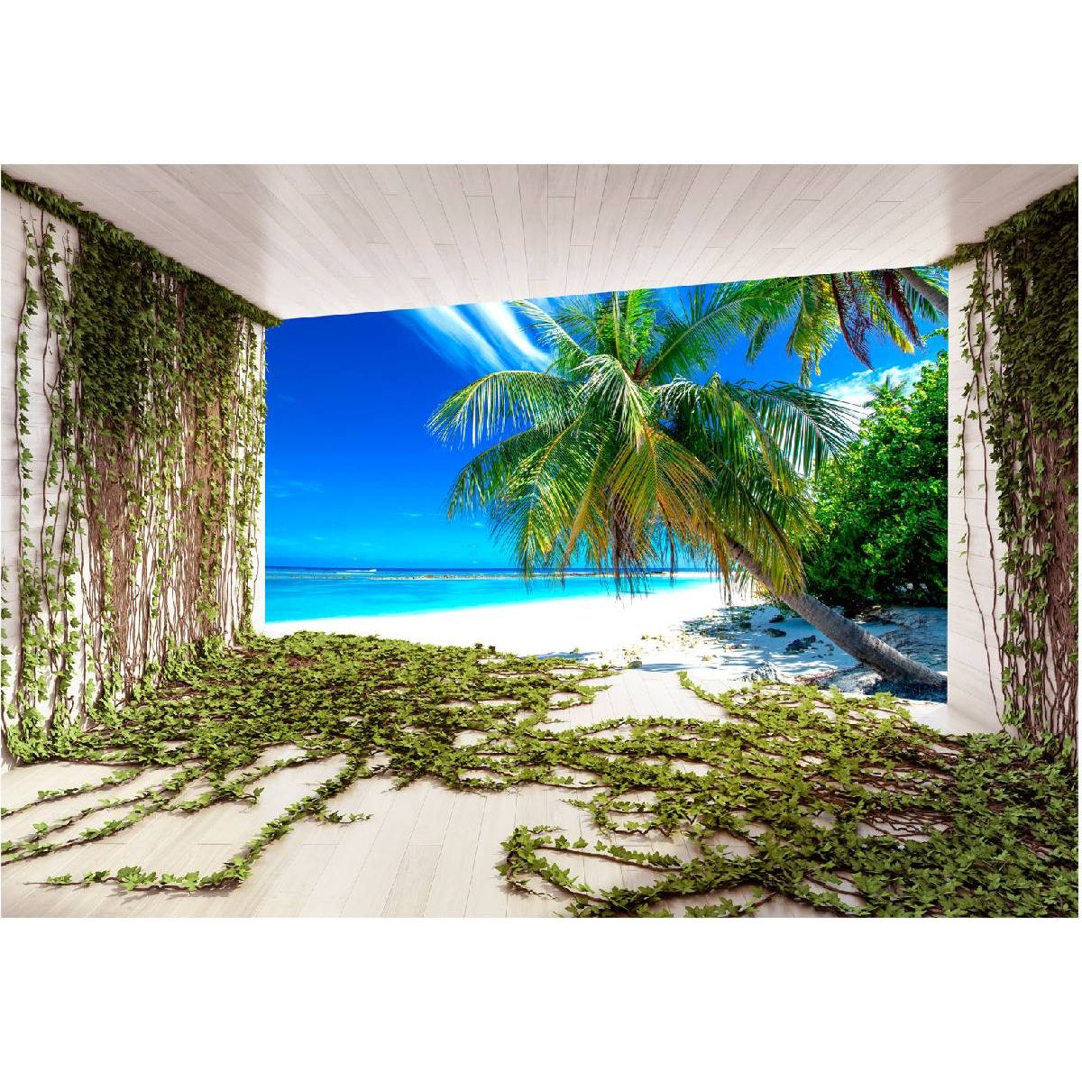 Kuvatapetti Artgeist Beach and Ivy, 70x100cm, sininen