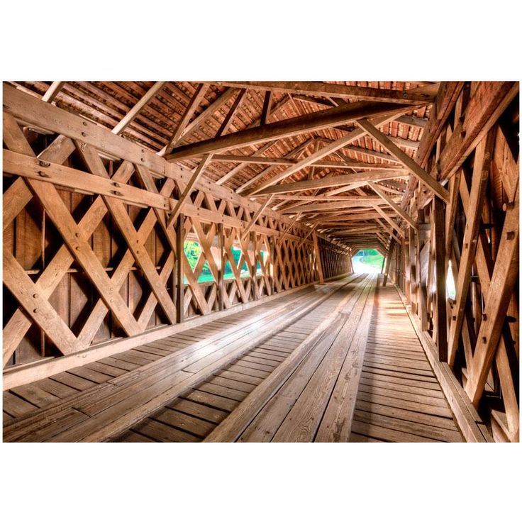 Kuvatapetti Artgeist Wooden Bridge, eri kokoja