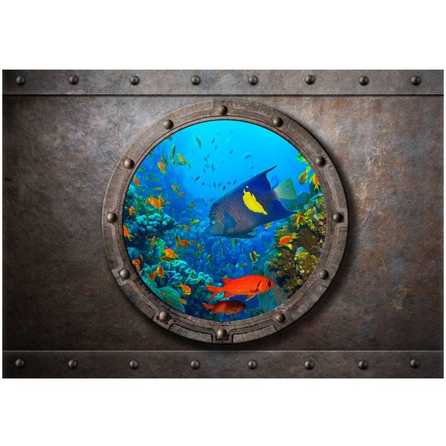 Kuvatapetti Artgeist Submarine Window, 70x100cm, sininen