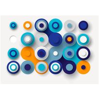 Kuvatapetti Artgeist Geometry Of Blue Wheels, eri kokoja