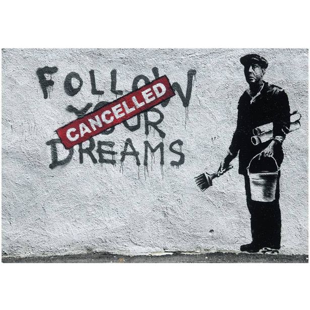 Kuvatapetti Artgeist Dreams Cancelled by Banksy, eri kokoja