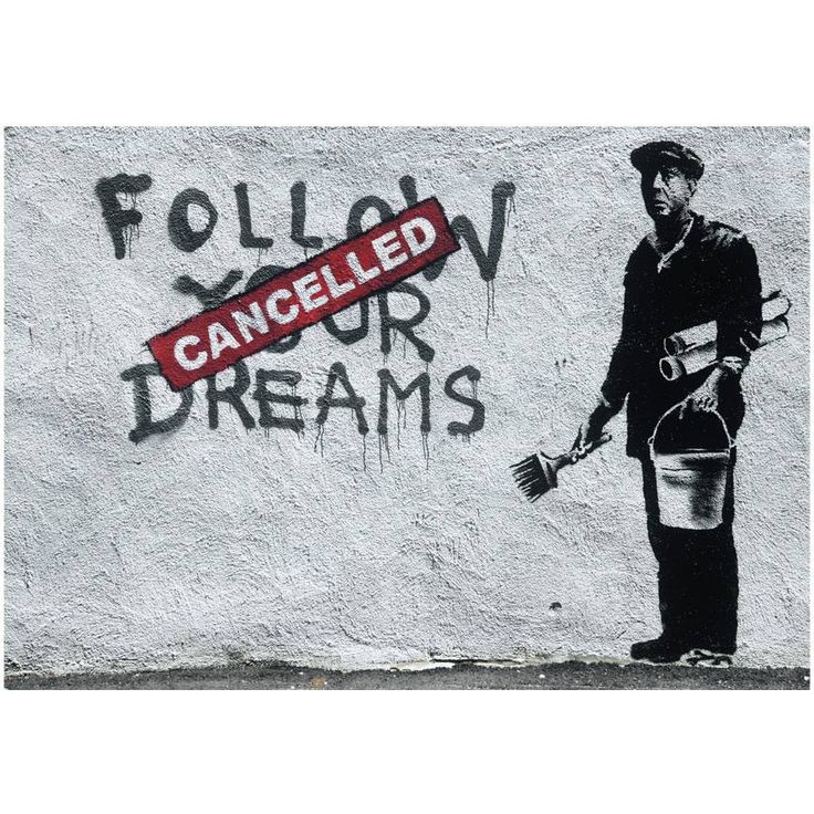 Kuvatapetti Artgeist Dreams Cancelled by Banksy, eri kokoja