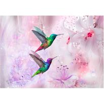 Kuvatapetti Artgeist Colourful Hummingbirds Purple, eri kokoja