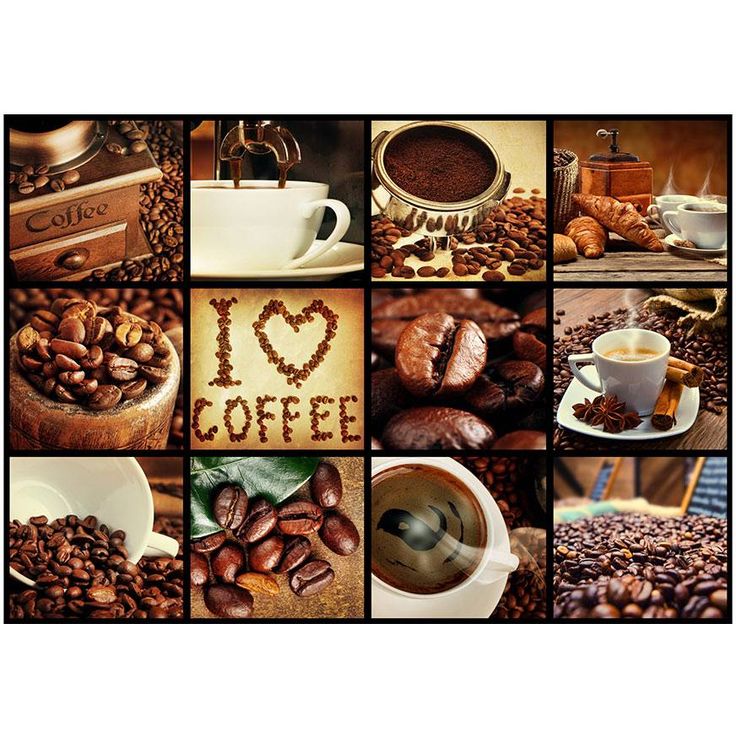 Kuvatapetti Artgeist Coffee - Collage, eri kokoja