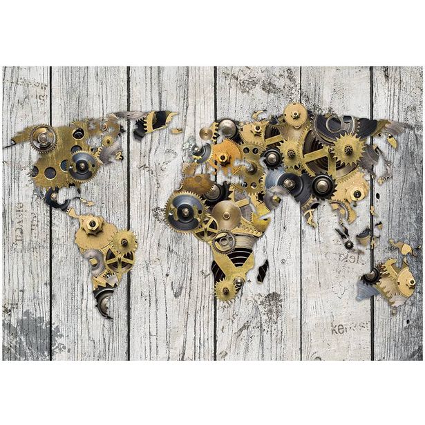Kuvatapetti Artgeist Mechanical World Map, eri kokoja
